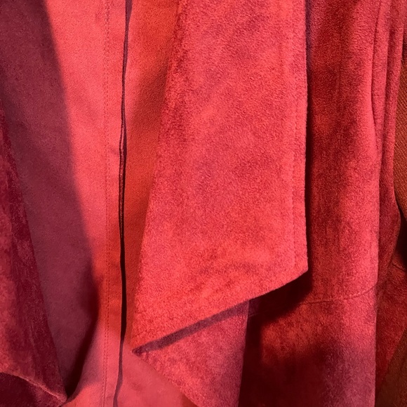 XS BB DAKOTA Womens Faux Suede Open Front Jacket - Picture 8 of 9